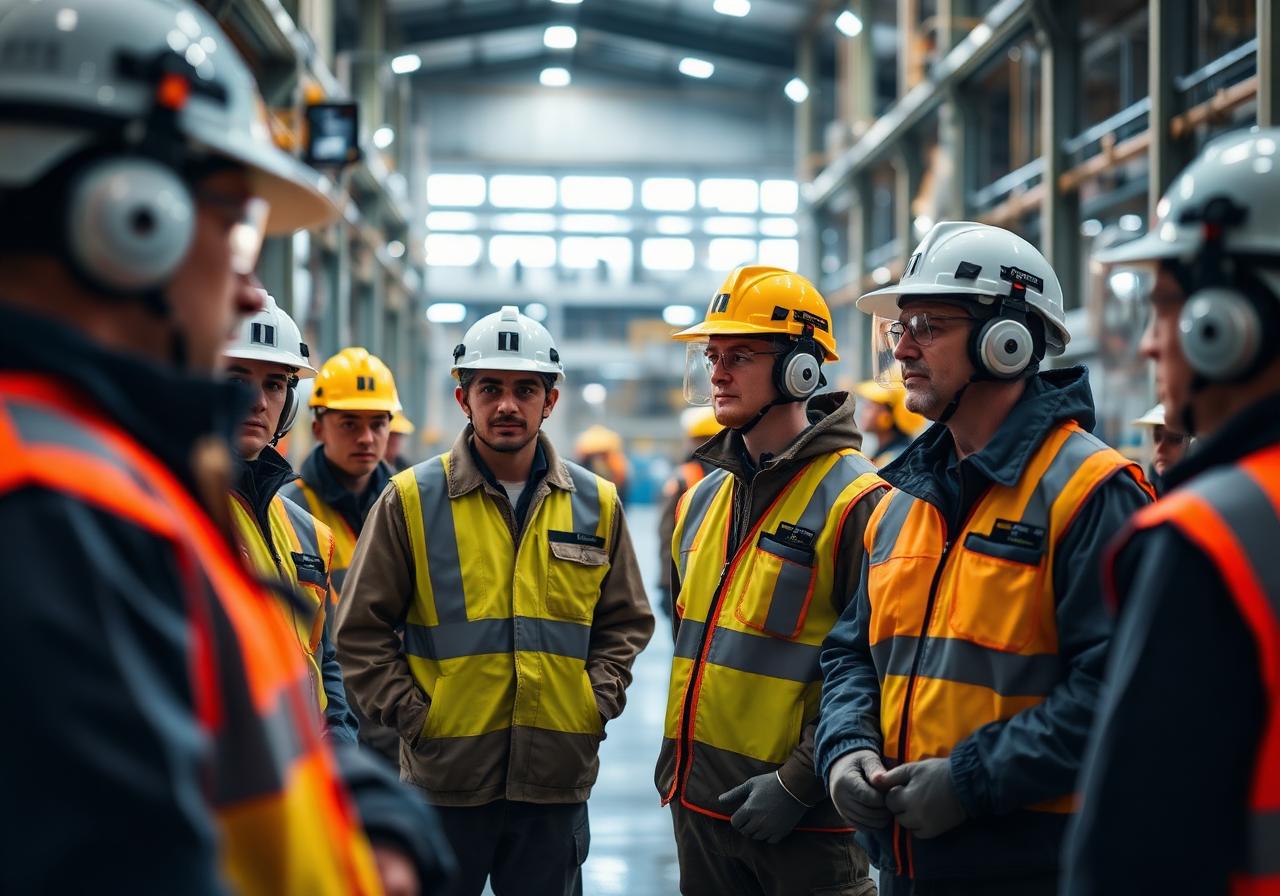Engineers training local technicians at a refining facility